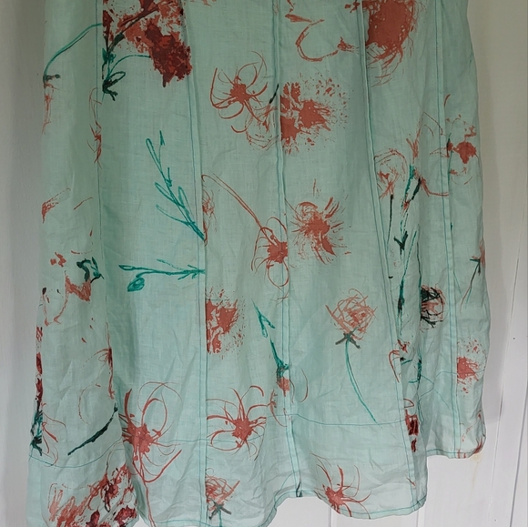 Ann Taylor Linen Fit & Flare Floral Dress Size 8 - Picture 3 of 14